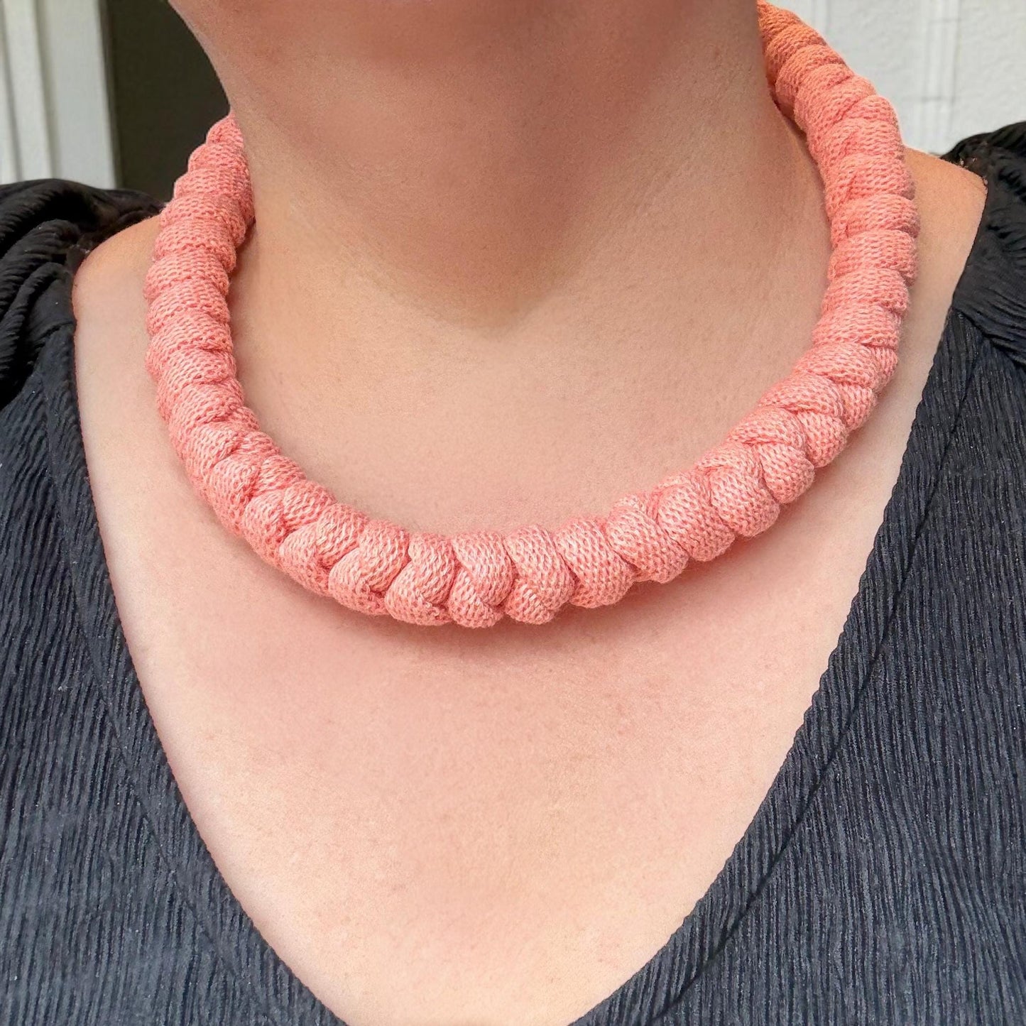 Chunky Macramé Snake Knot Necklace