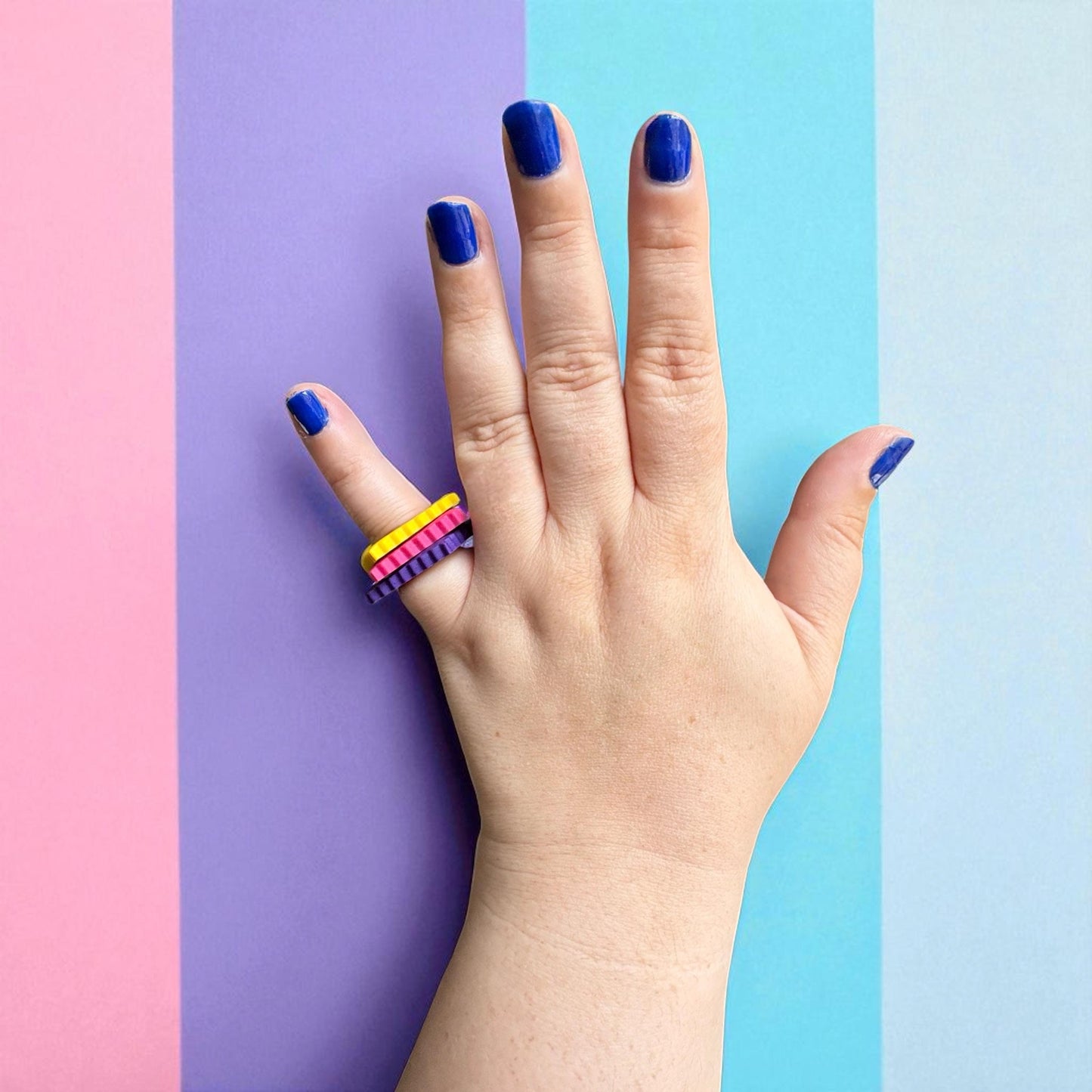 Chunky Clay Zig-Zag Statement Ring
