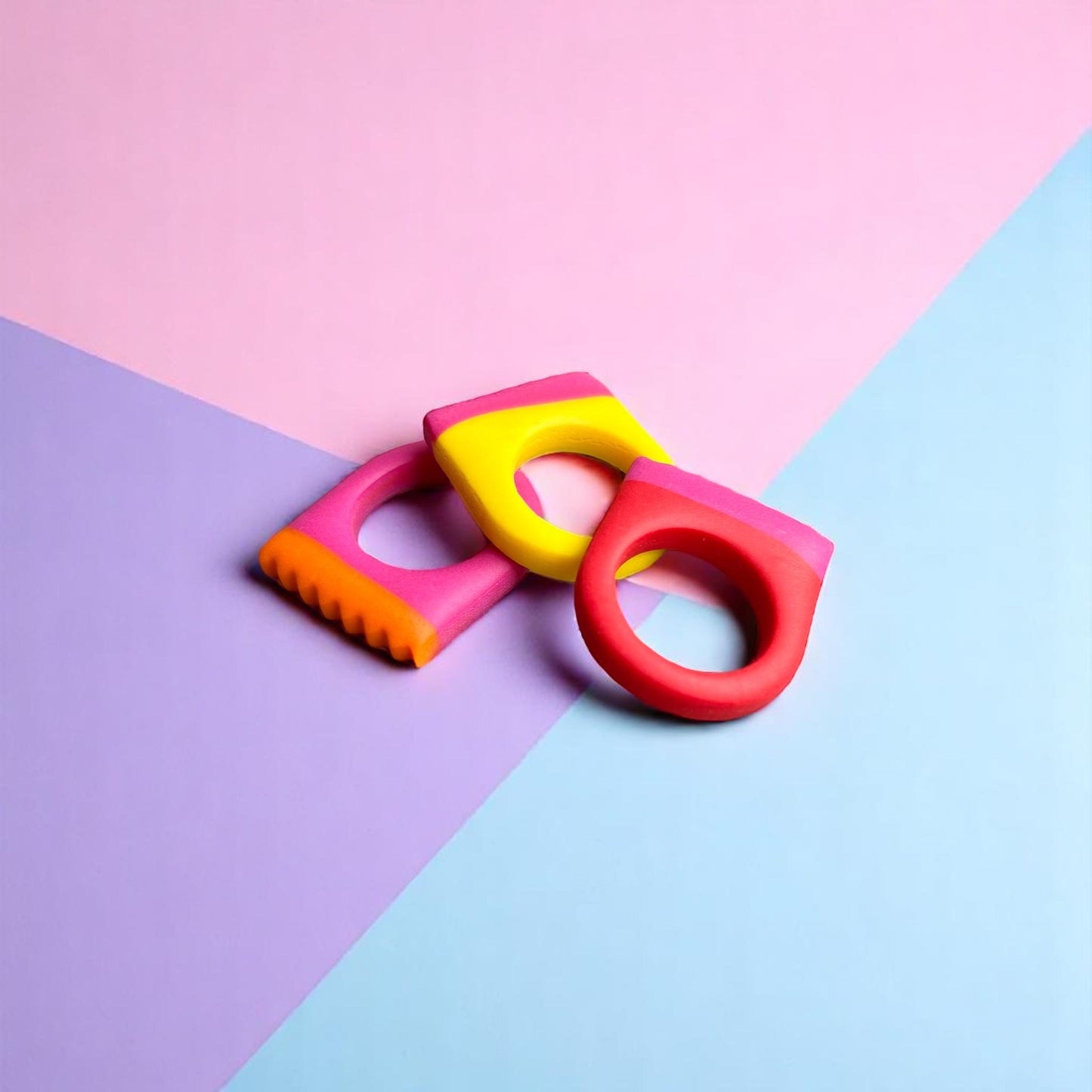 Chunky Polymer Clay Statement Ring