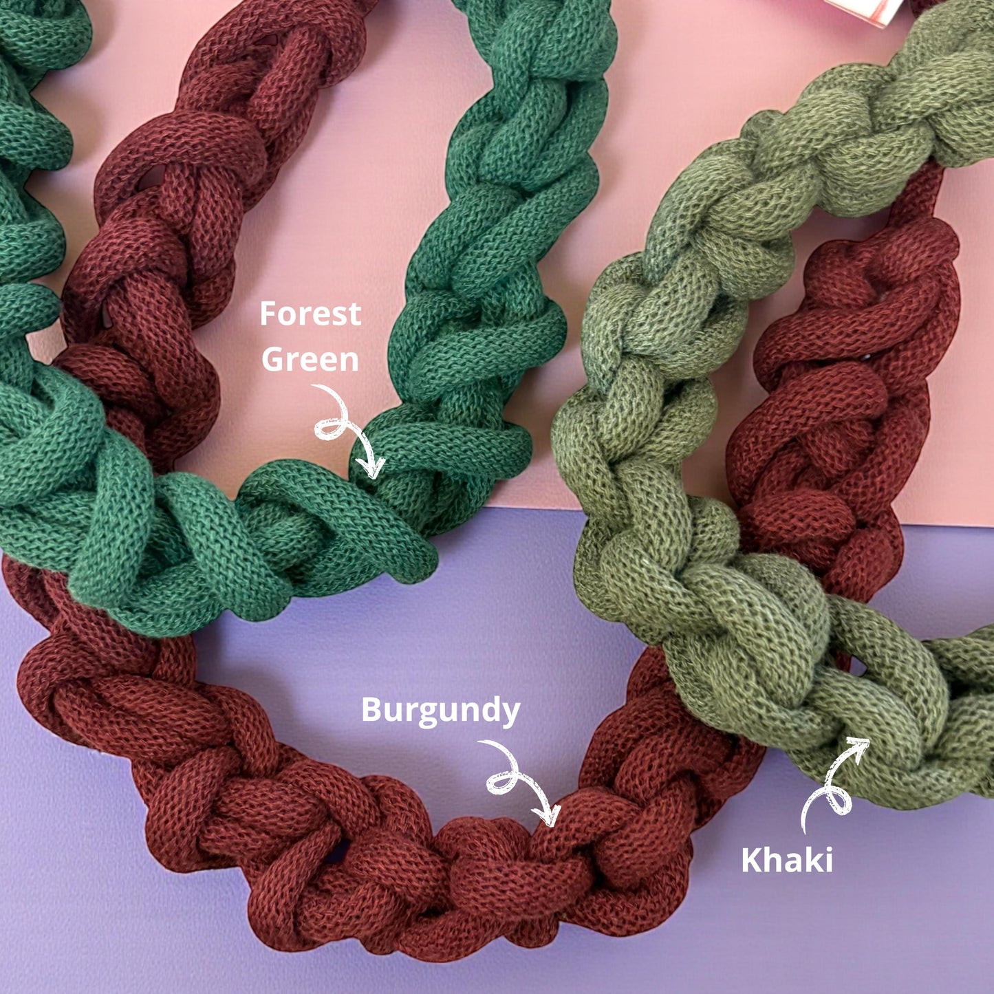 Chunky Twist Knot Macrame Necklace